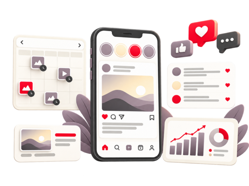Social media management services and campaign analytics