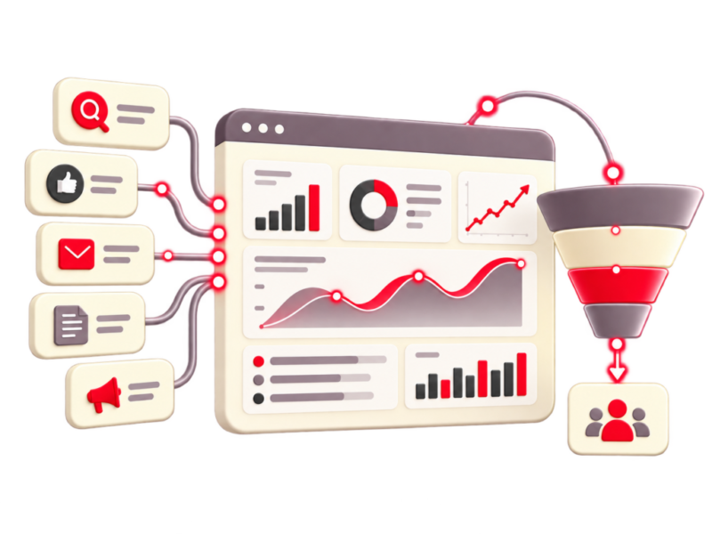Digital marketing services including search, social media and lead generation